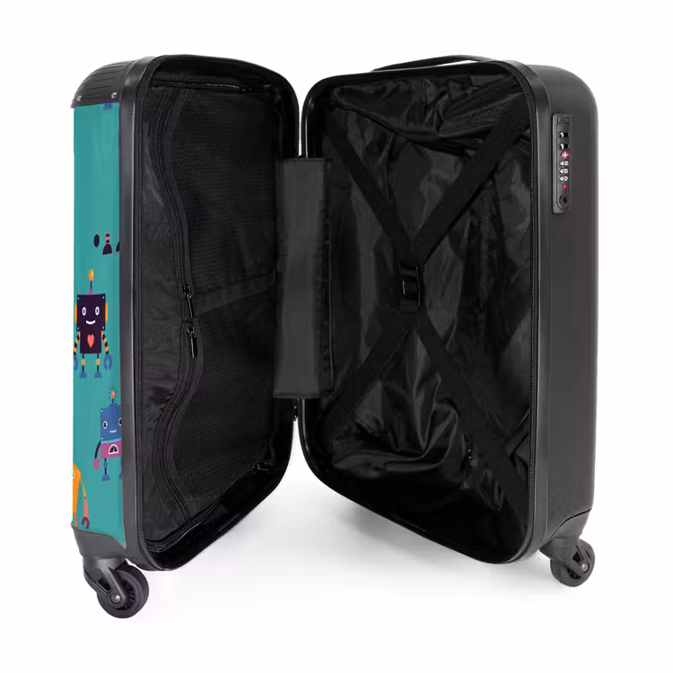 Robo rave NBS - Handbagage koffer - Kinderen Unisex middel -binnenkant