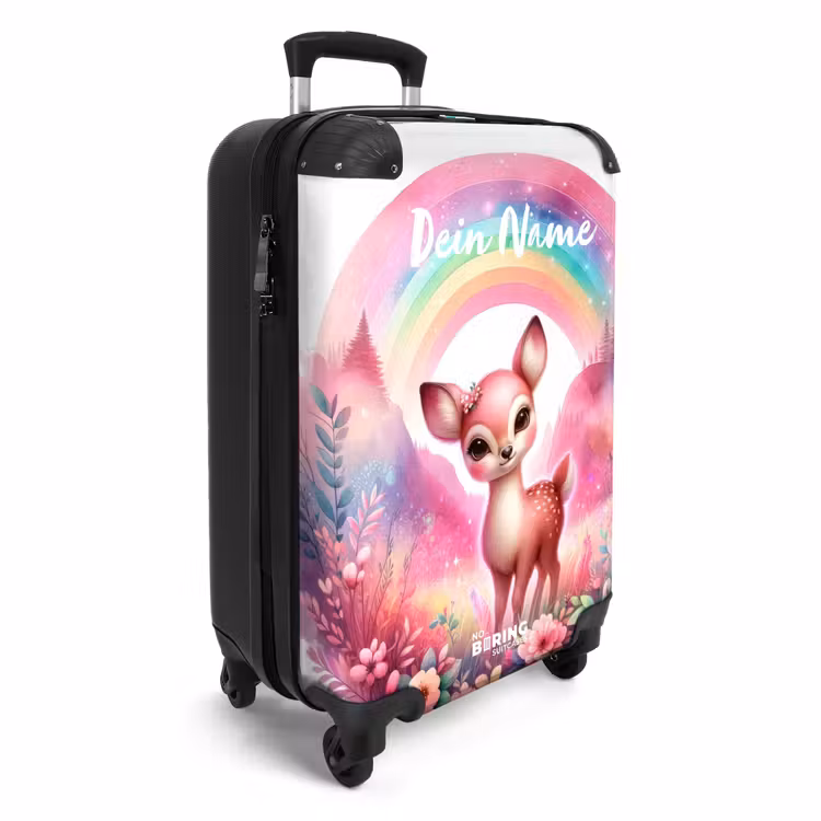 Roze reebokje NBS - Handbagage koffer - Kinderen Unisex middel -productfoto_3d