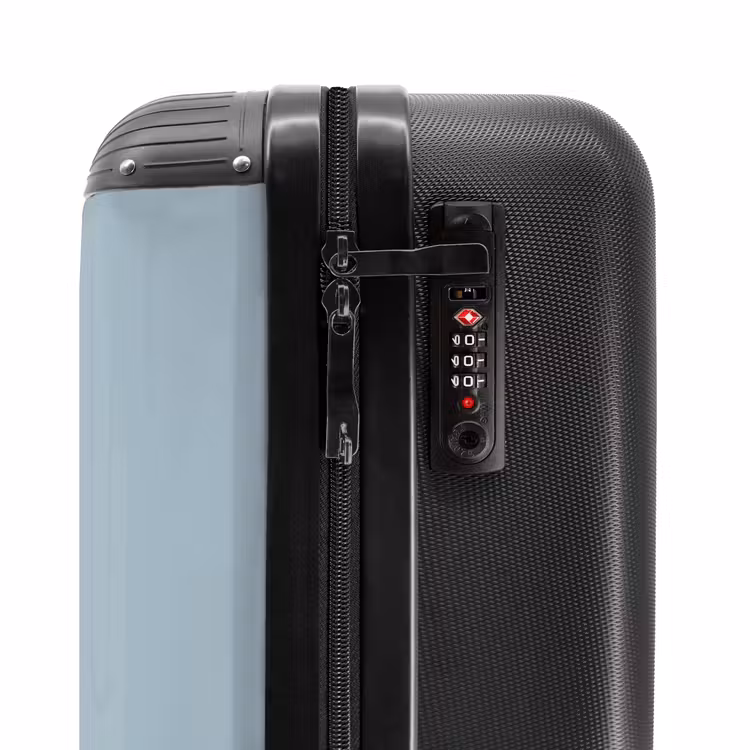 Rode auto blauwe achtergrond NBS - Handbagage koffer - Kinderen Unisex middel -slot