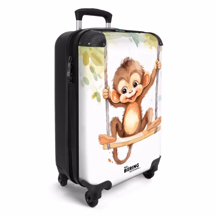 Schommelende grote aap NBS - Handbagage koffer - Kinderen Unisex middel -productfoto_3d
