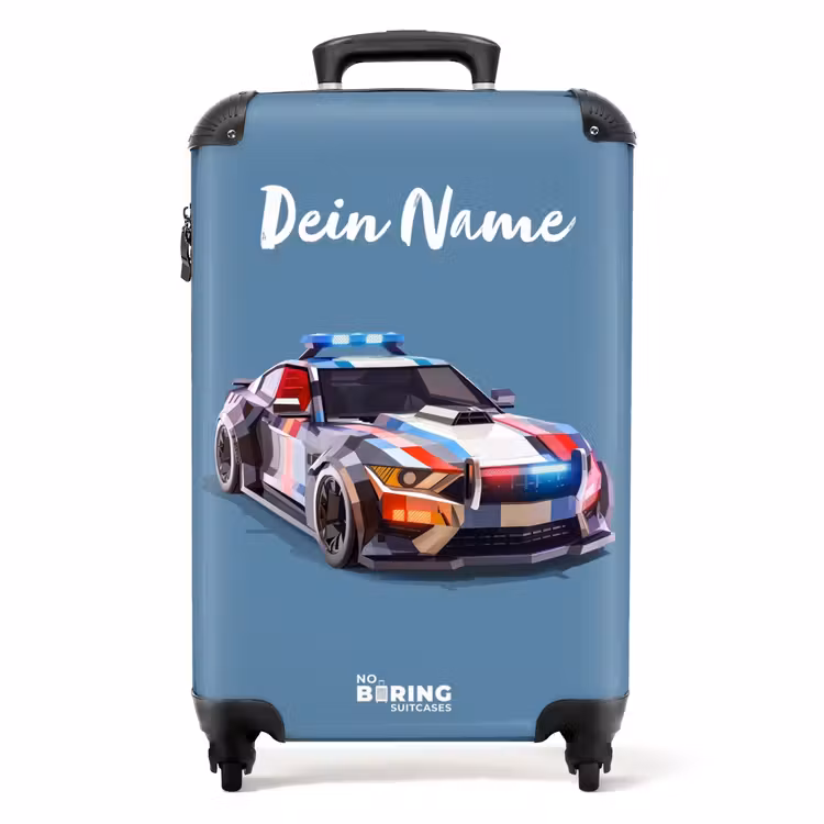 Pijlsnelle politieauto NBS - Handbagage koffer - Kinderen Unisex middel -productfoto_recht