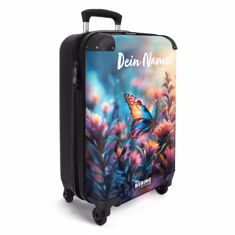 Vlinder flowers NBS - Handbagage koffer - Kinderen Unisex middel -productfoto_3d