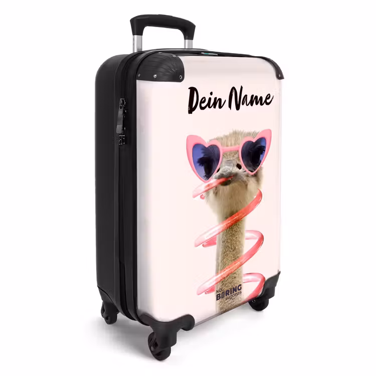 Sierk Struisvogel Roze NBS - Handbagage koffer - Kinderen Unisex middel -productfoto_3d