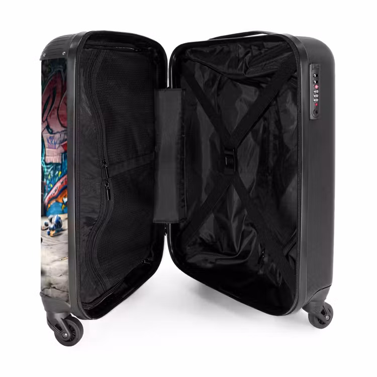 Skater schildpad NBS - Handbagage koffer - Kinderen Unisex middel -binnenkant