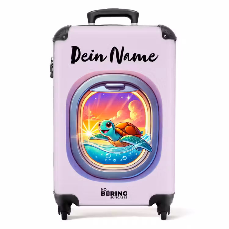 Sunset schildpad NBS - Handbagage koffer - Kinderen Unisex middel -productfoto_recht