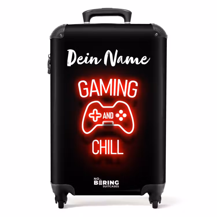 Gaming and Chill NBS - Handbagage koffer - Kinderen Unisex middel -productfoto_recht