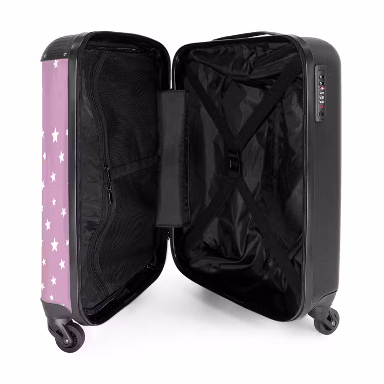 Sterrenstof NBS - Handbagage koffer - Kinderen Unisex middel -binnenkant