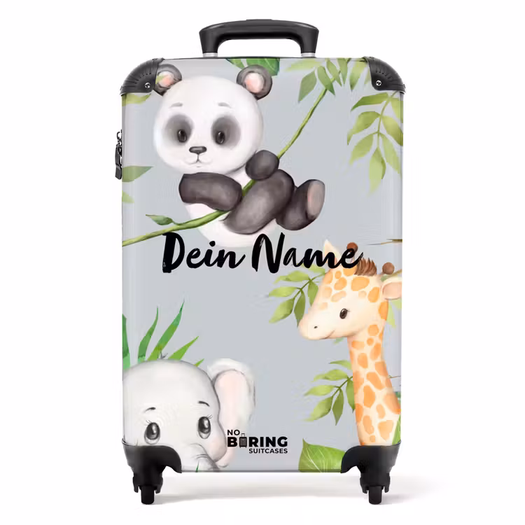 Diertjes in de jungle NBS - Handbagage koffer - Kinderen Unisex middel -productfoto_recht