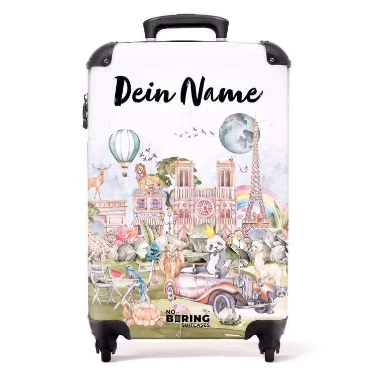 Dierlijke fantasiestad NBS - Handbagage koffer - Kinderen Unisex middel -productfoto_recht