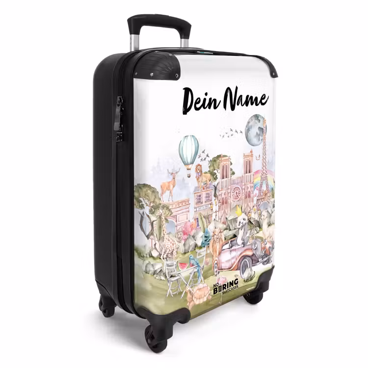 Dierlijke fantasiestad NBS - Handbagage koffer - Kinderen Unisex middel -productfoto_3d