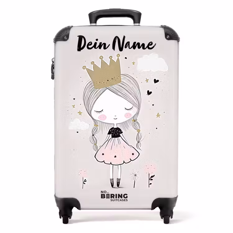 Dromerige prinses met gevlochten haar NBS - Handbagage koffer - Kinderen Unisex middel -productfoto_recht
