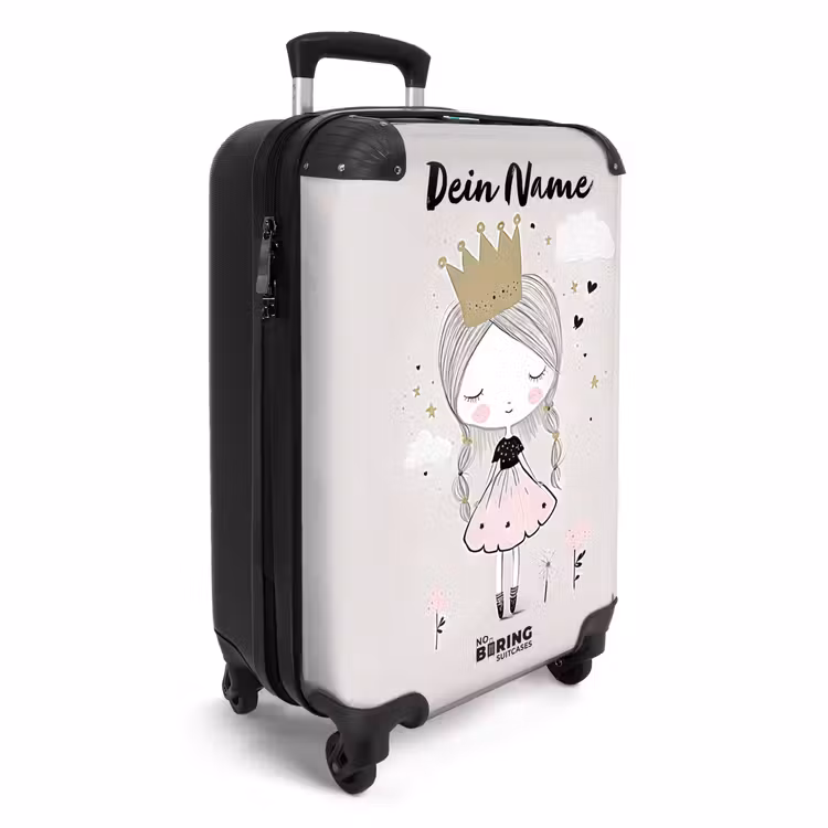 Dromerige prinses met gevlochten haar NBS - Handbagage koffer - Kinderen Unisex middel -productfoto_3d