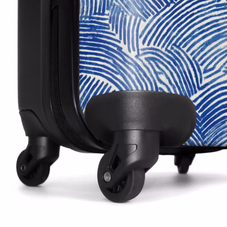 Modern - Abstract - Blauw NBS - Handbagage koffer - Volwassenen Unisex middel -wiel