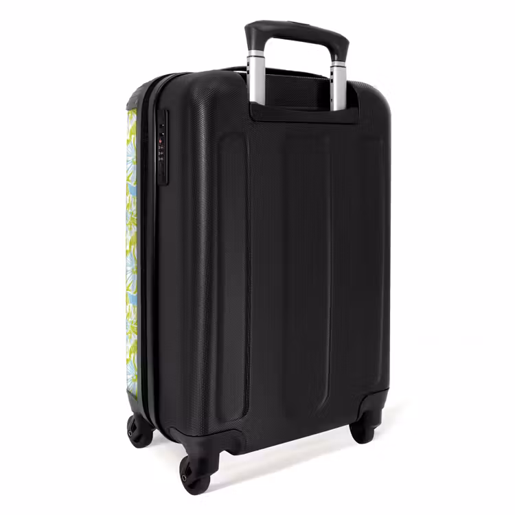 Koffer - Modern – Blumen – Grün - Modern - Bloemen - Groen NBS - Handbagage koffer - Vrouwen middel