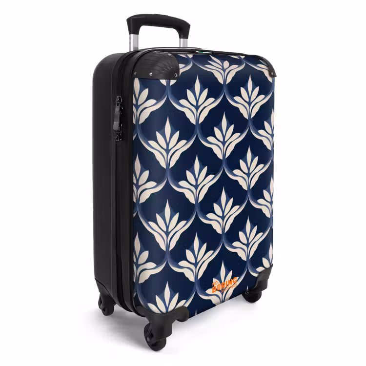 Modern - Ontwerp - Blauw NBS - Handbagage koffer - Volwassenen Unisex middel -productfoto_3d