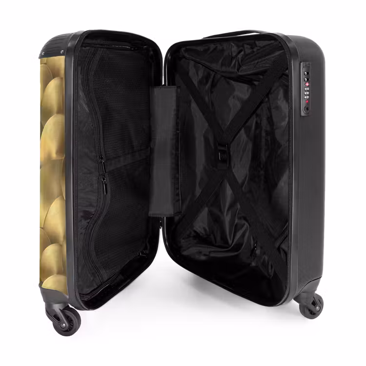 Modern - Cirkel - Goud NBS - Handbagage koffer - Volwassenen Unisex middel -binnenkant