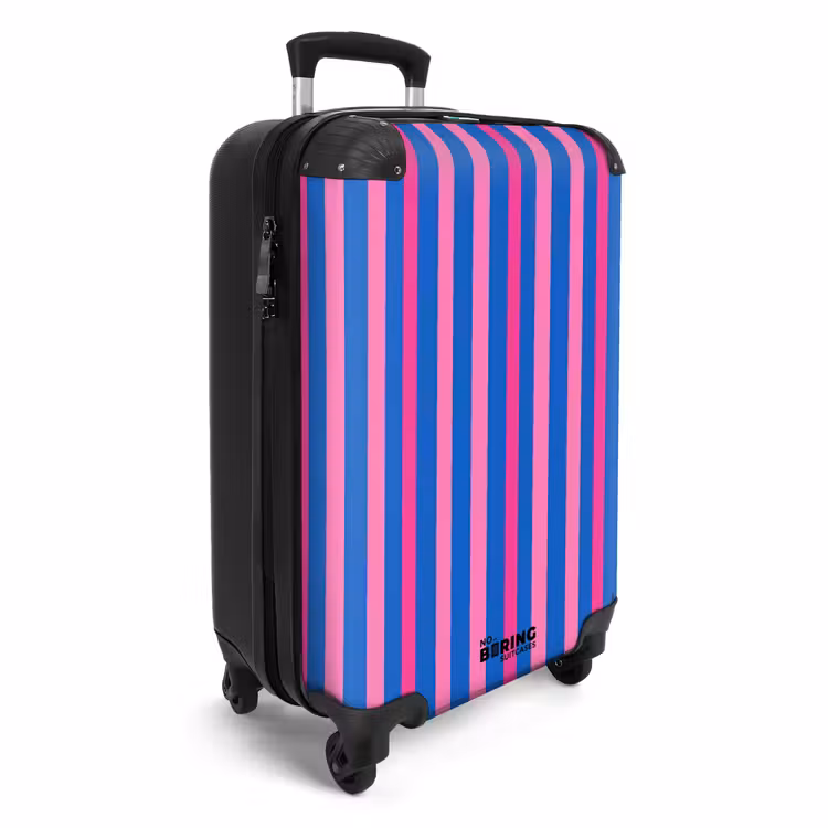 Koffer - Modern – Optisch – Rosa - Modern - Optisch - Roze NBS - Handbagage koffer - Vrouwen middel