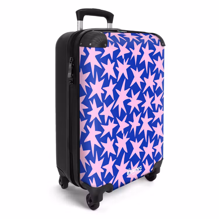 Koffer - Modern – Sterne – Blau - Modern - Sterren - Blauw NBS - Handbagage koffer - Vrouwen middel