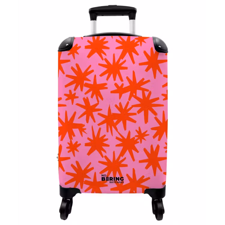 Koffer - Modern – Sterne – Rosa - Modern - Sterren - Roze NBS - Handbagage koffer - Vrouwen middel