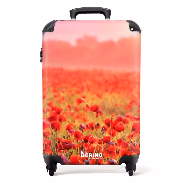 Klaprozen bij zonsondergang NBS - Handbagage koffer - Unisex middel -productfoto_recht