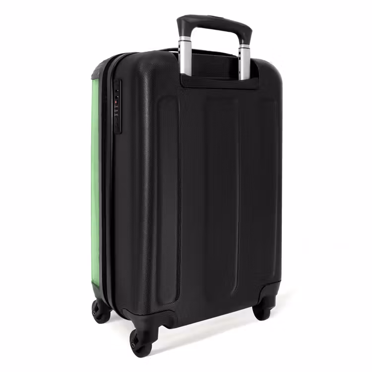 Mon cheri - Groen - Roze NBS - Handbagage koffer - Volwassenen Unisex middel -achterkant
