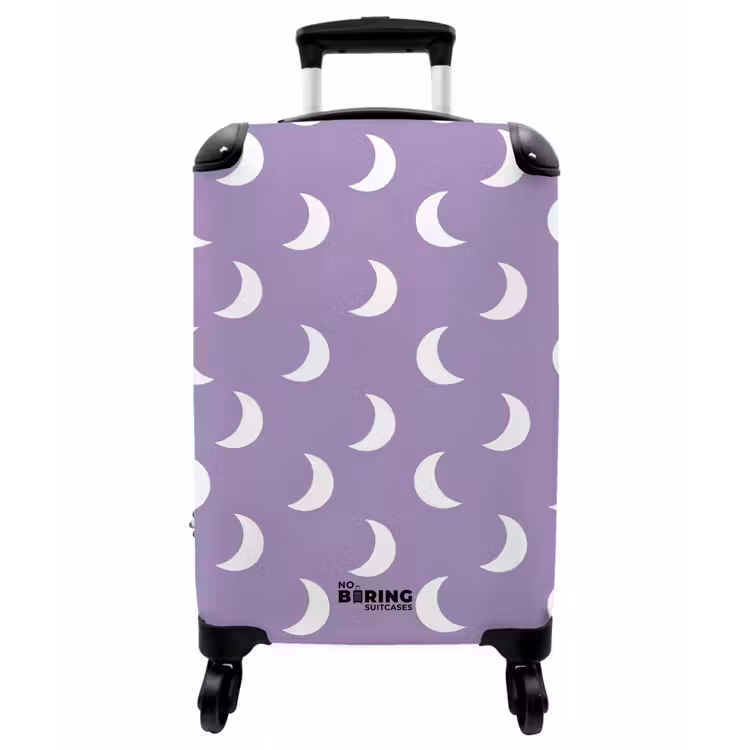 Koffer - Monde – Muster – Lila - Manen - Patroon - Paars NBS - Handbagage koffer - Vrouwen middel