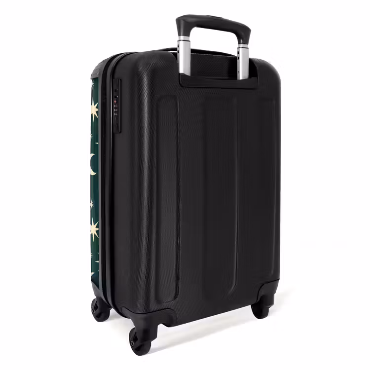 Koffer - Monde – Sterne – Grün - Manen - Sterren - Groen NBS - Handbagage koffer - Vrouwen middel