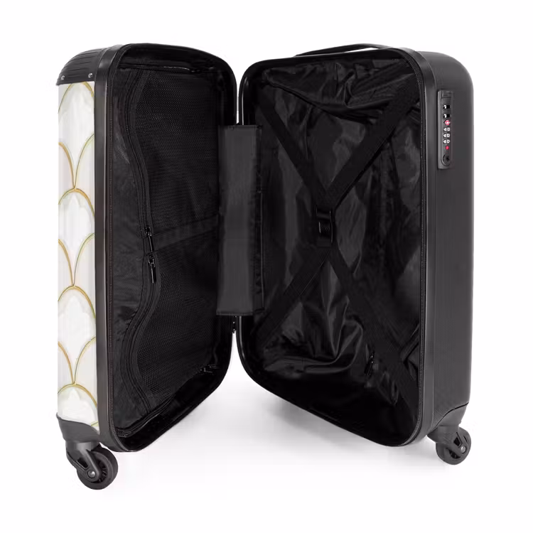 Mozaïek - Bogen - Goud NBS - Handbagage koffer - Volwassenen Unisex middel -binnenkant