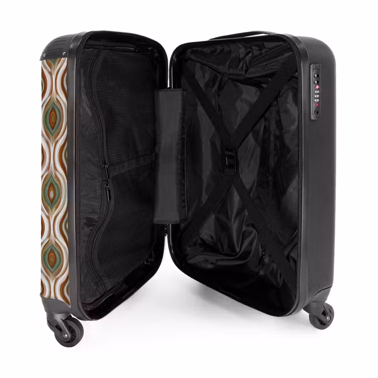 Motief - Patroon - Kleurrijk NBS - Handbagage koffer - Volwassenen Unisex middel -binnenkant