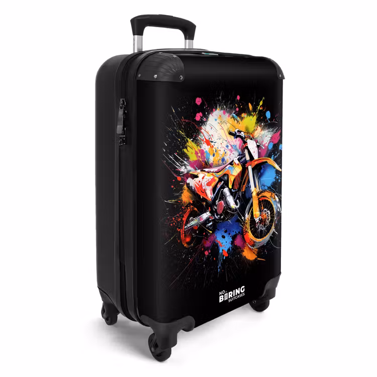 Motor met kleurrijke verf NBS - Handbagage koffer - Unisex middel -productfoto_3d