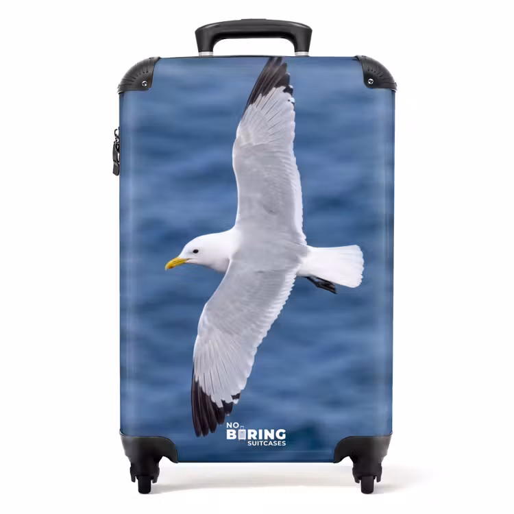 Koffer - Möwe – Ozean – Blau - Zeemeeuw - Oceaan - Blauw NBS - Handbagage koffer - Volwassenen Unisex middel