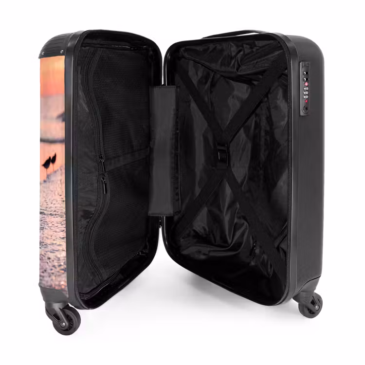 Koffer - Möwen – Strand – Meer – Rosa - Meeuwen - Strand - Zee - Roze NBS - Handbagage koffer - Volwassenen Unisex middel