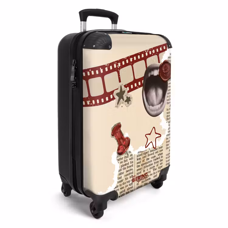 Koffer - Mund – Rot – Vintage - Mond - Rood - Vintage NBS - Handbagage koffer - Vrouwen middel