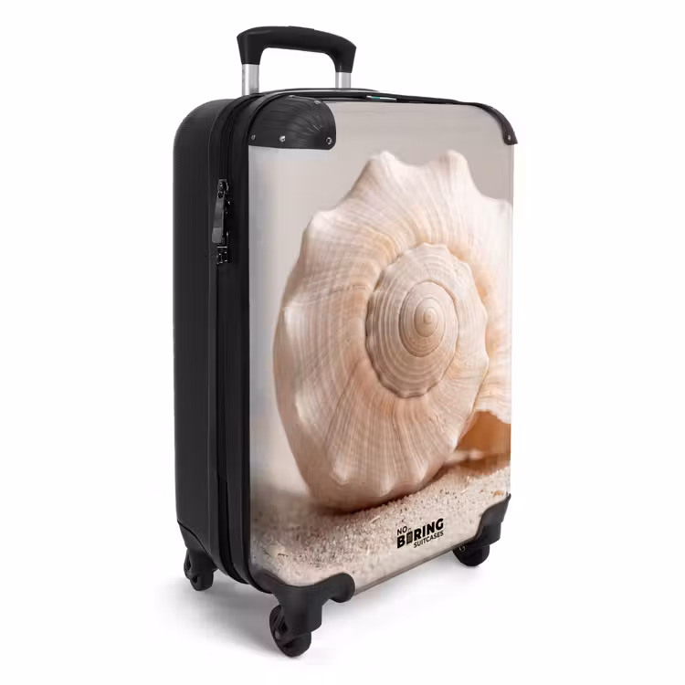 Schelp - Detail - Beige NBS - Handbagage koffer - Volwassenen Unisex middel -productfoto_3d