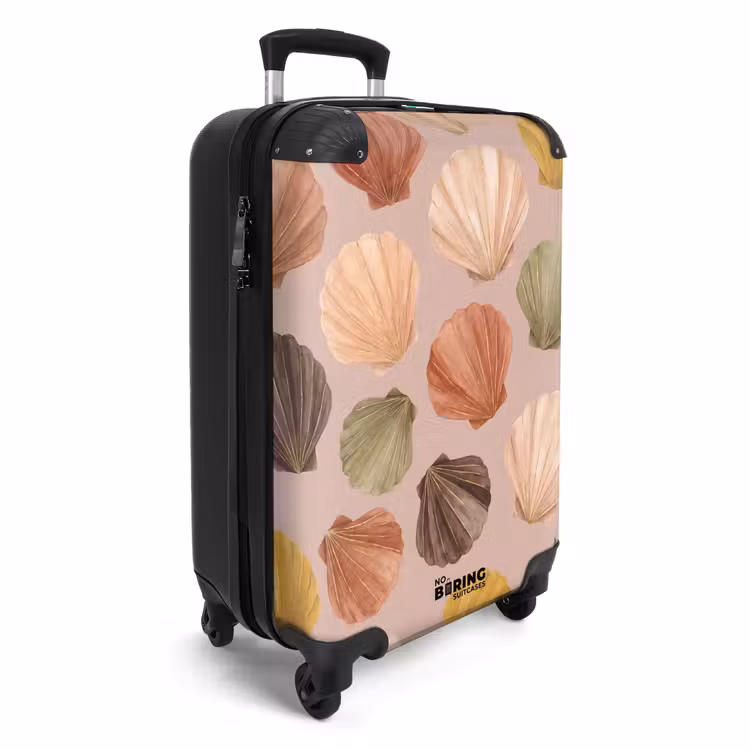 Koffer - Muschel – Muster – Meer – Aquarell – Erdtöne - Schelp - Patroon - Zee - Aquarel - Aardetinten NBS - Handbagage koffer - Vrouwen middel