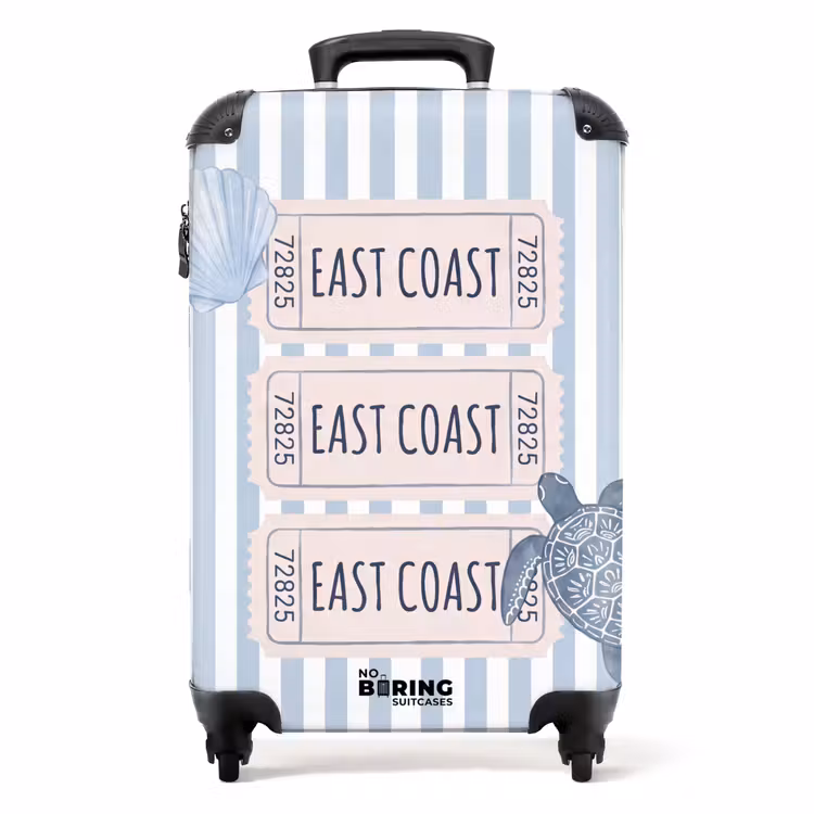 Koffer - Muschel – Ozean – Küste – Blau – Illustration - Schelp - Oceaan - Kust - Blauw - Illustratie NBS - Handbagage koffer - Volwassenen Unisex middel