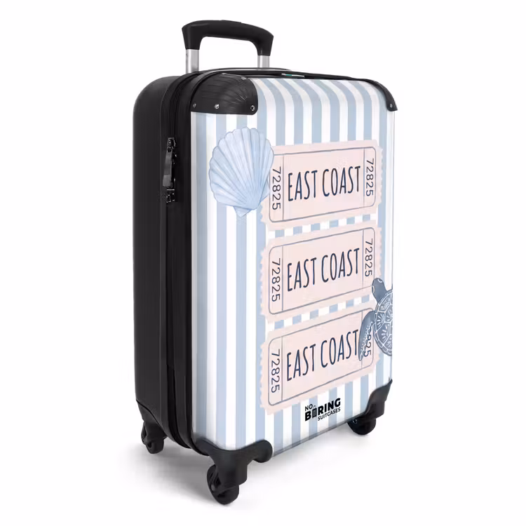 Koffer - Muschel – Ozean – Küste – Blau – Illustration - Schelp - Oceaan - Kust - Blauw - Illustratie NBS - Handbagage koffer - Volwassenen Unisex middel