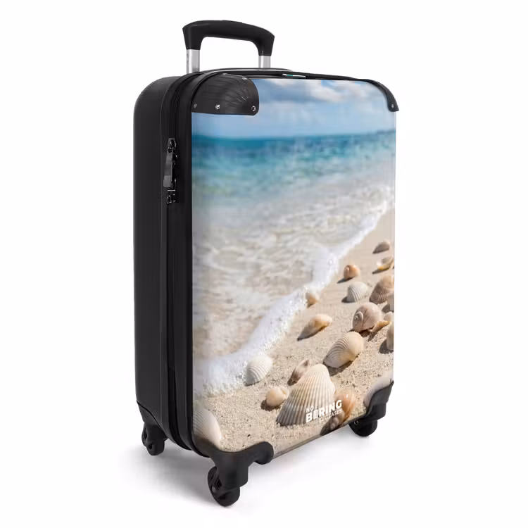 Koffer - Muscheln – Strand – Natur – Beige - Schelpen - Strand - Natuur - Beige NBS - Handbagage koffer - Volwassenen Unisex middel