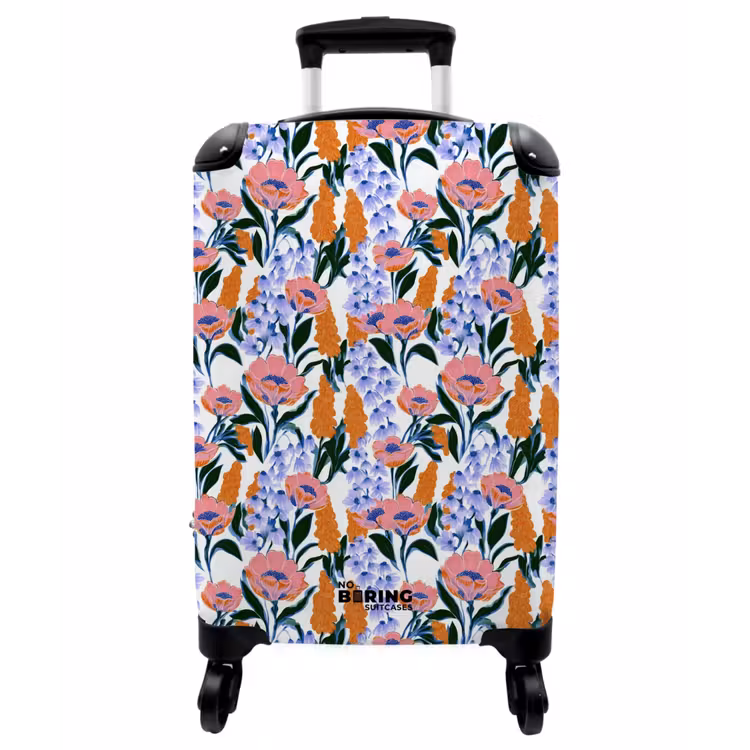 Koffer - Muster – Aquarell – Bunt - Patroon - Aquarel - Kleurrijk NBS - Handbagage koffer - Vrouwen middel
