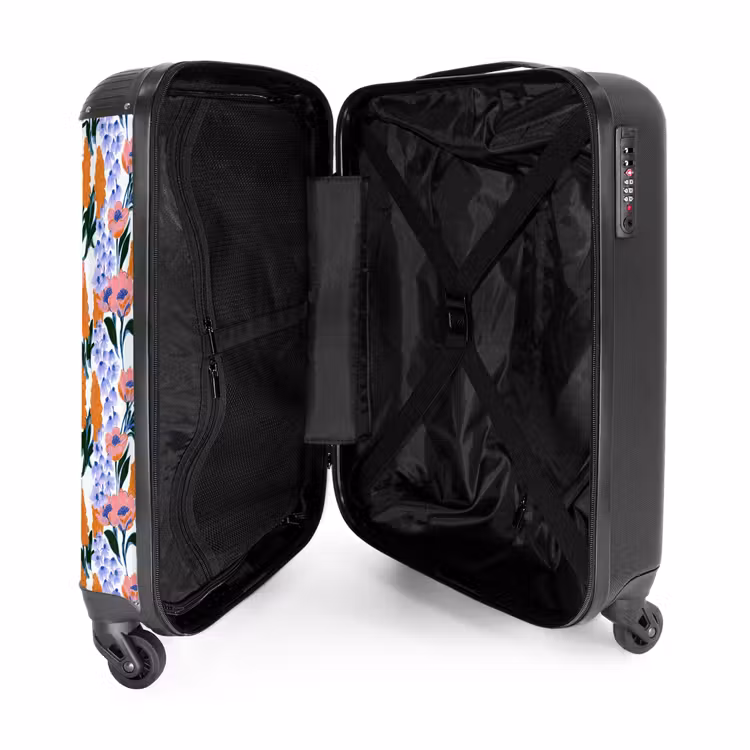Koffer - Muster – Aquarell – Bunt - Patroon - Aquarel - Kleurrijk NBS - Handbagage koffer - Vrouwen middel