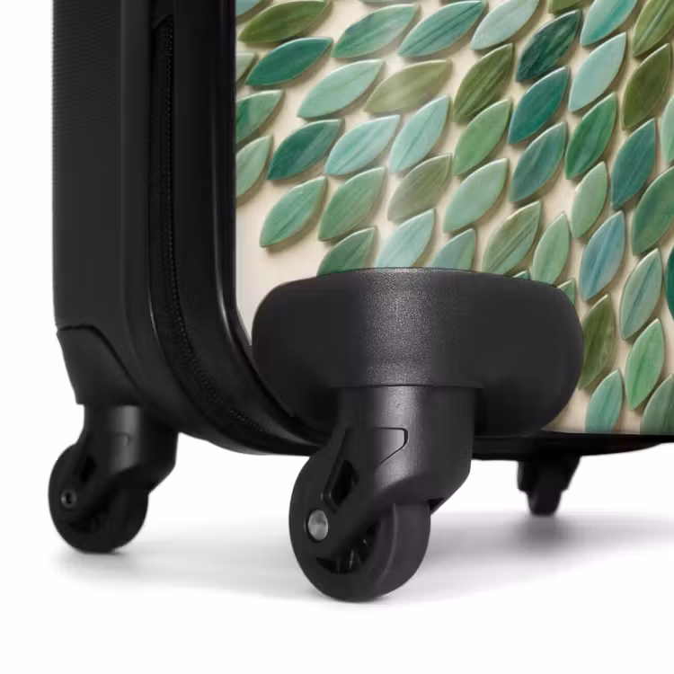 Koffer - Muster – Blatt – Grün – Abstrakt - Patroon - Blad - Groen - Abstract NBS - Handbagage koffer - Vrouwen middel