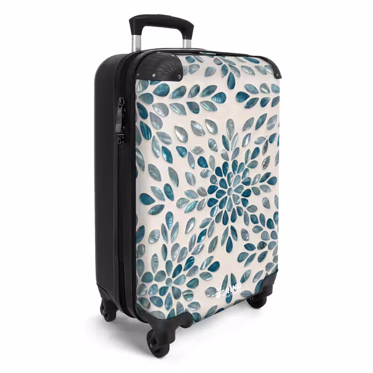 Koffer - Muster – Blätter – Abstrakt – Modern – Türkis - Patroon - Bladeren - Abstract - Modern - Turquoise NBS - Handbagage koffer - Vrouwen middel