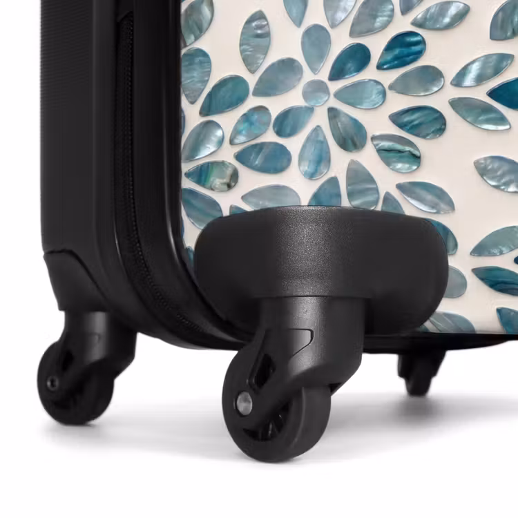 Koffer - Muster – Blätter – Abstrakt – Modern – Türkis - Patroon - Bladeren - Abstract - Modern - Turquoise NBS - Handbagage koffer - Vrouwen middel