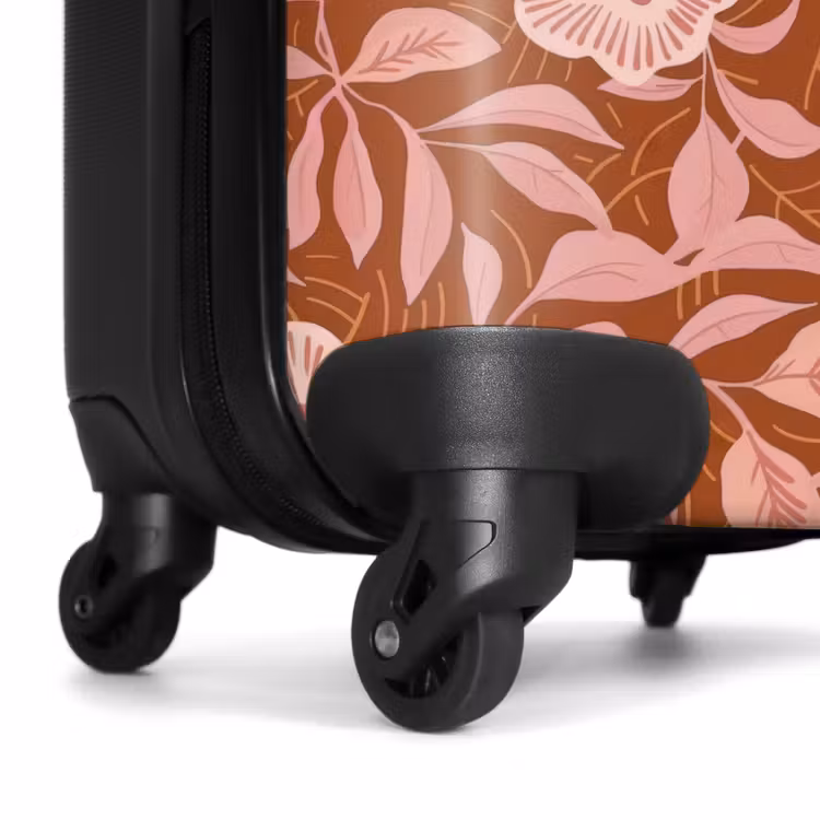 Koffer - Muster – Blätter – Terrakotta - Patroon - Bladeren - Terracotta NBS - Handbagage koffer - Vrouwen middel
