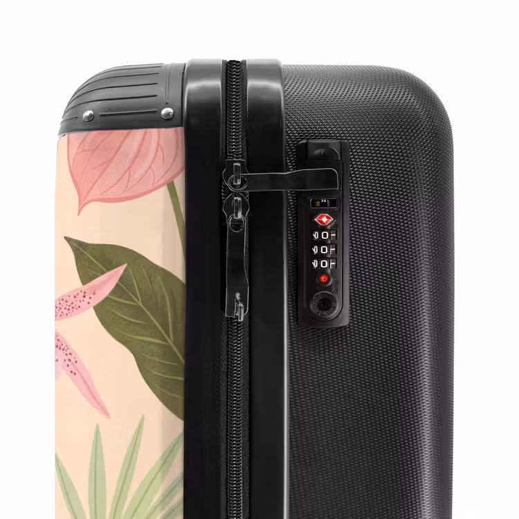 Koffer - Muster – Blumen – Bunt - Patroon - Bloemen - Kleurrijk NBS - Handbagage koffer - Vrouwen middel