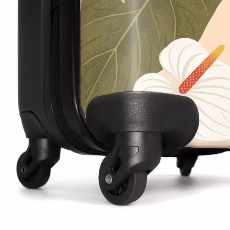 Koffer - Muster – Blumen – Bunt - Patroon - Bloemen - Kleurrijk NBS - Handbagage koffer - Vrouwen middel