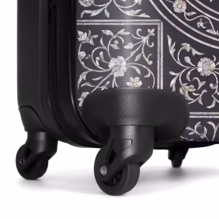 Koffer - Muster – Blumenmotiv – Dekoration – Klassisch – Schwarz - Patroon - Bloemmotief - Decoratie - Klassiek - Zwart NBS - Handbagage koffer - Vrouwen middel
