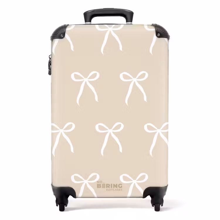 Patroon van strikjes NBS - Handbagage koffer - Unisex middel -productfoto_recht