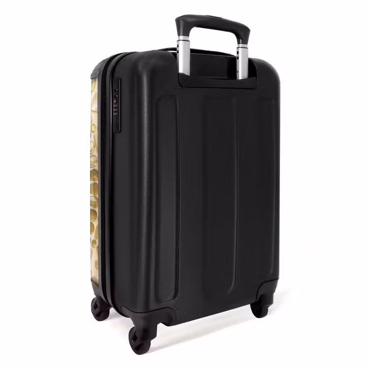 Koffer - Muster – Formen – Mosaik – Abstrakt – Gold - Patroon - Vormen - Mozaïek - Abstract - Goud NBS - Handbagage koffer - Vrouwen middel