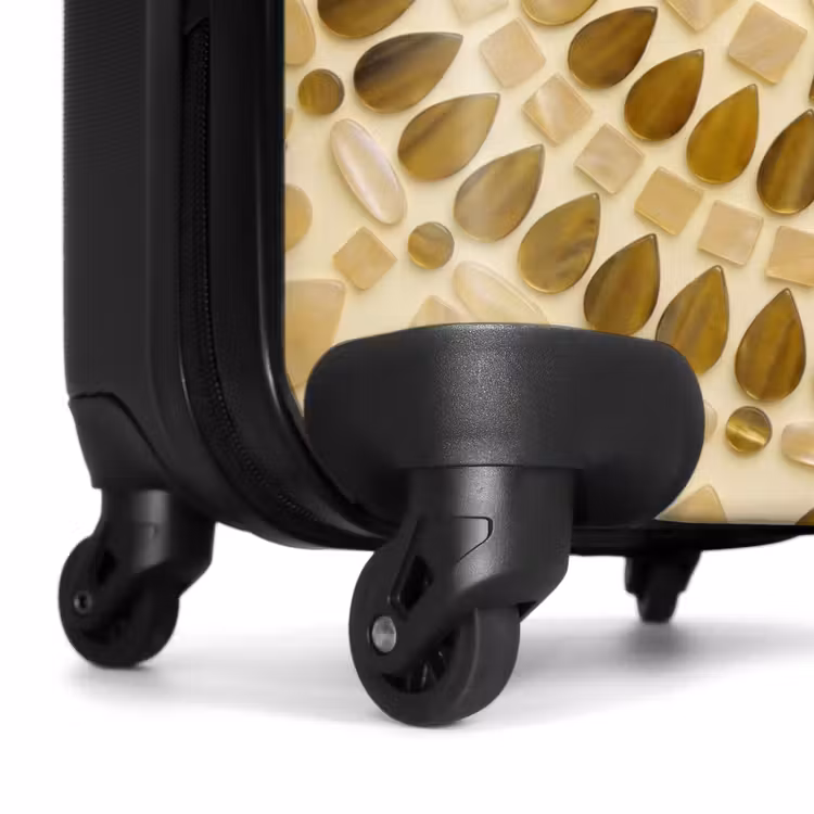 Koffer - Muster – Formen – Mosaik – Abstrakt – Gold - Patroon - Vormen - Mozaïek - Abstract - Goud NBS - Handbagage koffer - Vrouwen middel
